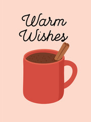 Warm Wishes Cozy Postcard