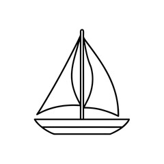 sailboat icon vector