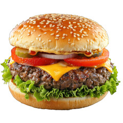 Juicy Cheeseburger, Restaurant Food, Close-up, Delicious