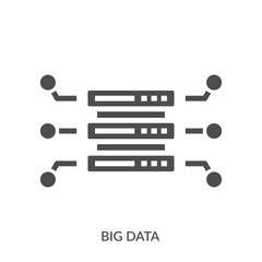 Big Data Icon Line Style. Design Vector Illustration