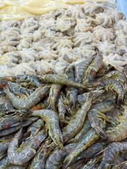 Fresh Seafood Assortment: Mussels, Shrimp, and Fish