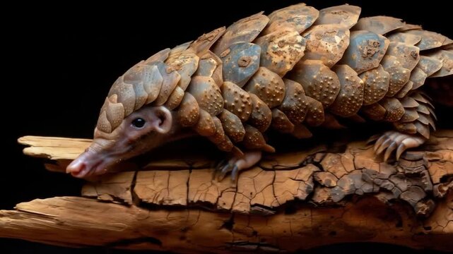 Pangolin on a Branch: A Stunning Close-Up