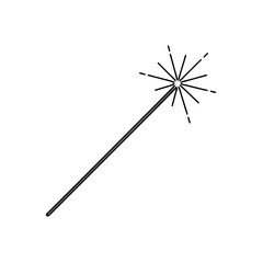 sparkler stick icon vector