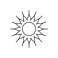 sun with rays icon vector