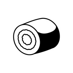 sushi roll icon vector