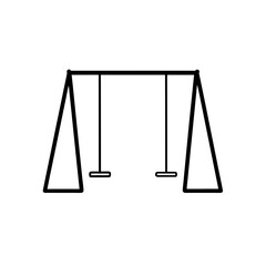 swing set icon vector