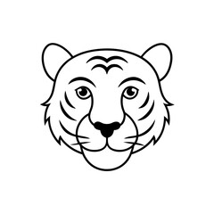 tiger face icon vector
