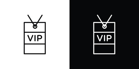 VIP icon. Editable strokes icons for your design