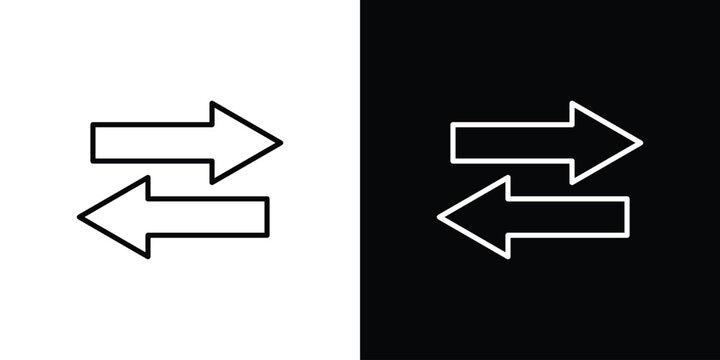 Transfer arrows icon. Editable strokes icons for your design