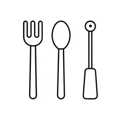 utensil set icon vector
