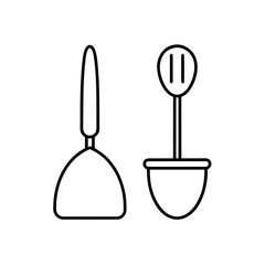 utensil set icon vector