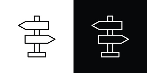 Signpost icon. Editable strokes icons for your design © ramsey