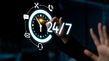 24-hour customer support via help desk, live chat, and online services ensures technical assistance...