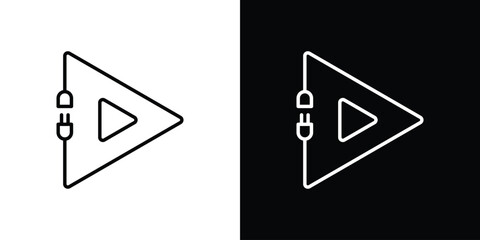 Plug and play icon. Editable strokes icons for your design