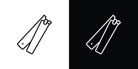 Nail clippers icon. Editable strokes icons for your design