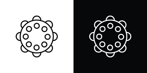 Massage ball icon. Editable strokes icons for your design