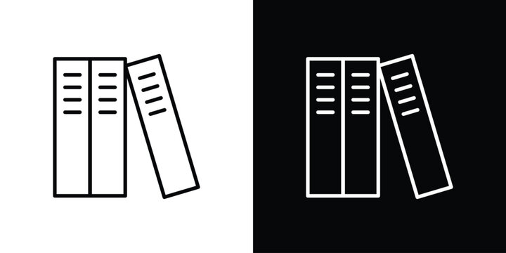 Library icon. Editable strokes icons for your design