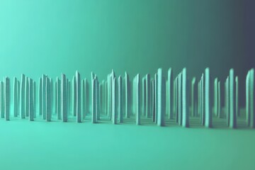 Animating sound waves with frequency on a green backdrop, Animating sound waves and frequency on green background