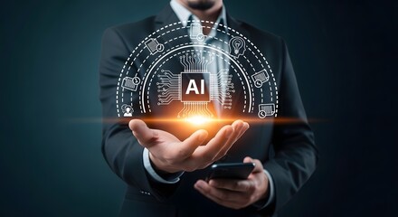 Ai artificial intelligence machine learning deep learning neural network technology concept image