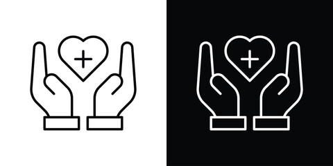 Obraz premium Health insurance icon. Editable strokes icons for your design