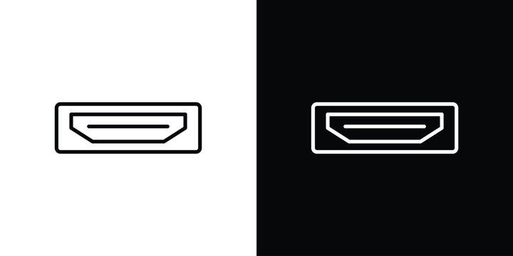HDMI icon. Editable strokes icons for your design