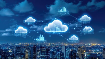 Futuristic Smart City with Luminous Cloud Network and Data Holograms