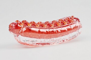 Delicious appetizing hotdog. Exotic food. Image for designers, marketers and IT. Popular illustration, object. Sphere of trade, economy, sales.