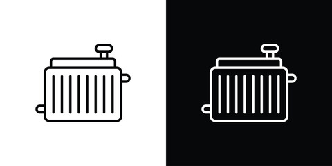 car radiator icon. Editable strokes icons for your design