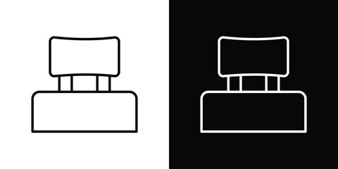 Car headrest icon. Editable strokes icons for your design