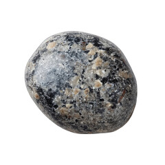 Fototapeta premium Smooth grey stone, studio shot, black background, texture detail, website design