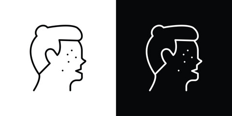 Acne icon. Editable strokes icons for your design