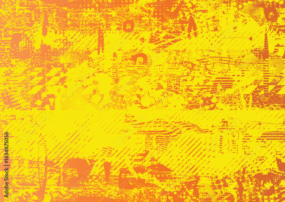 Poster glitch distorted geometric shape . noise destroyed logo . trendy cyber punk poster . glitched frame 