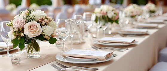 Tables adorned with lush flowers create an inviting atmosphere for guests enjoying a delightful event in a bright setting