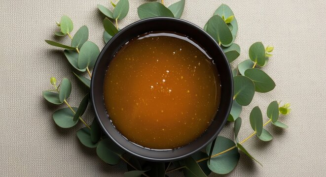 Honey Delight: This image beautifully showcases a close-up of golden honey.