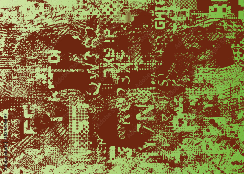Poster glitch distorted geometric shape . noise destroyed logo . trendy cyber punk poster . glitched frame 