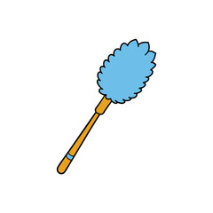 A colorful feather duster vector illustration