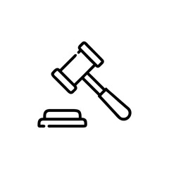 A gavel icon vector art illustration