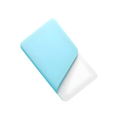Minimal 3D Smart Card in Pastel Blue and White