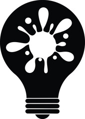 Vector light bulb head icon representing idea, creativity, and innovation
