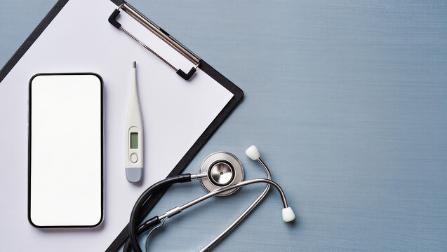 Medical mockup template for healthcare advertising including digital health services telemedicine apps and clinical branding with copy space for medical marketing content and commercial design visuals