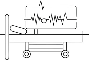 Heart with heartbeat symbol vector illustration for home and furniture design