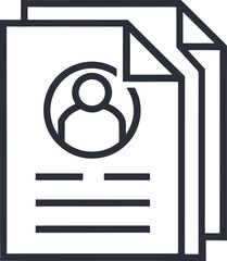 Flat shadowed vector icon of a person for web and business design