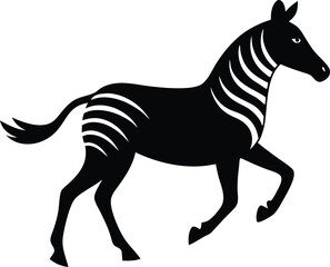 Black zebra vector icon © Nasir