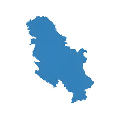 Fototapeta premium Map of a Country with Blue Silhouette on White Background