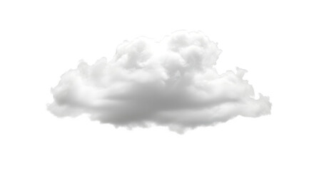 Isolated fluffy white cloud on a black background png, transparent, white background, ai generated, 