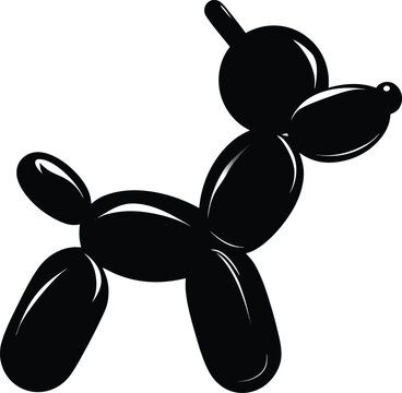 Black balloon dog vector
