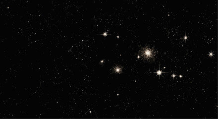 Fototapeta premium Background with stars, vector pattern night sky filled with lots of stars.