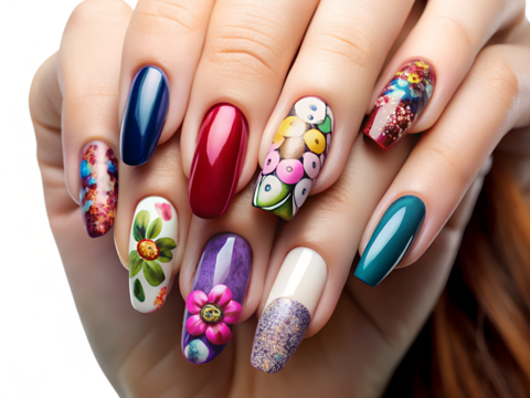 woman hands with colored pencils isolated on white background. PNG Transparent file type with high definition quality And vibrant color grading Available.