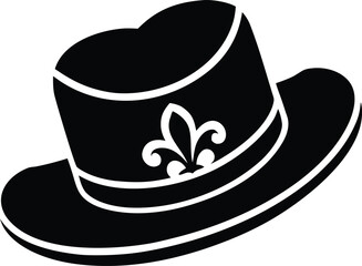 mardi gras hat silhouette vector icon © Ash