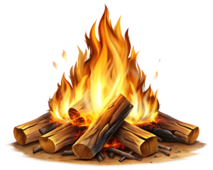 fire in fireplace illustration isolated on white background. PNG Transparent file type with high definition quality And vibrant color grading Available.